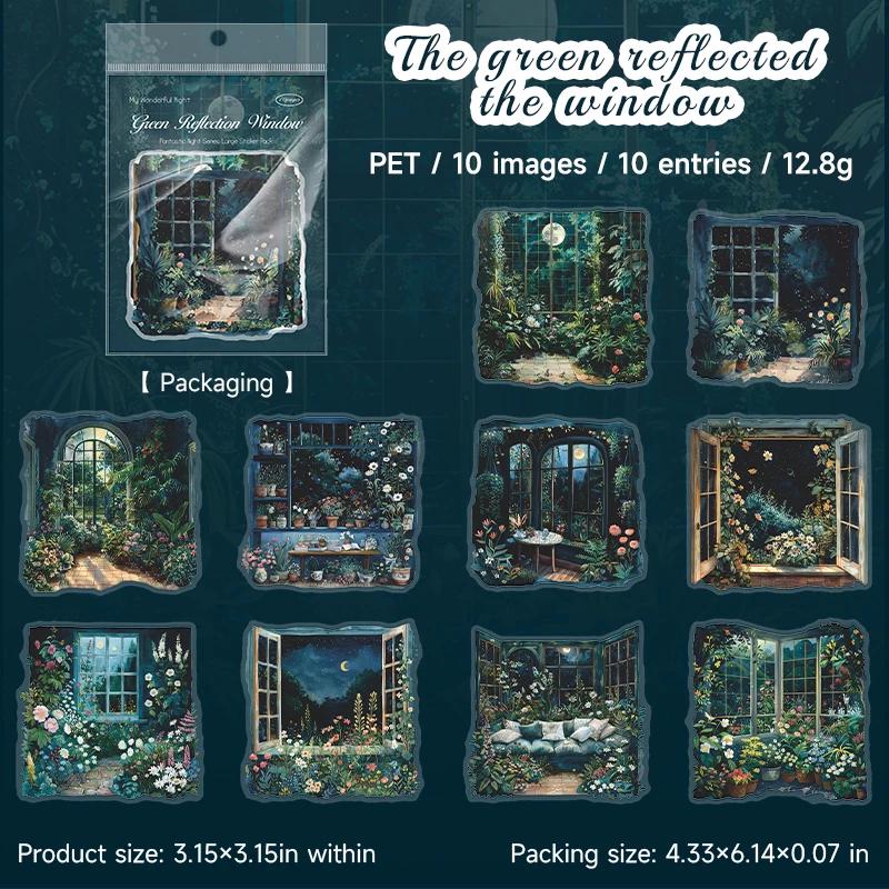 PET Stickers “Night Scenes” — Scrapbooking & Journaling