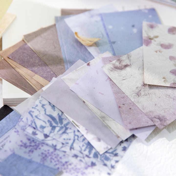 Slow Daily Material Paper Book — 50 Sheets | Mixed Textures for Journaling & Crafts