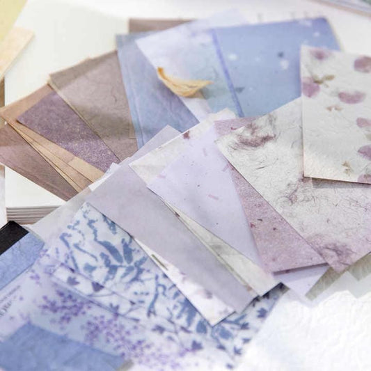 Slow Daily Material Paper Book — 50 Sheets | Mixed Textures for Journaling & Crafts