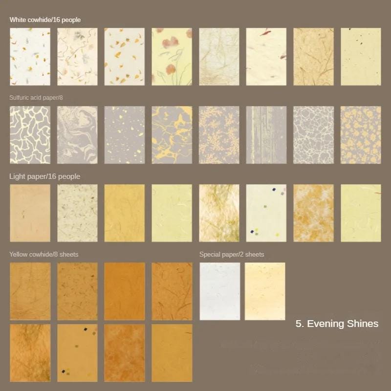 Slow Daily Material Paper Book — 50 Sheets | Mixed Textures for Journaling & Crafts