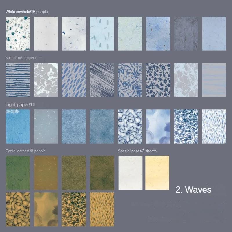 Slow Daily Material Paper Book — 50 Sheets | Mixed Textures for Journaling & Crafts