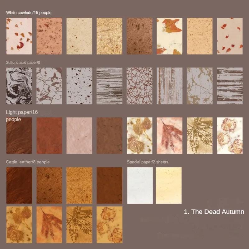 Slow Daily Material Paper Book — 50 Sheets | Mixed Textures for Journaling & Crafts