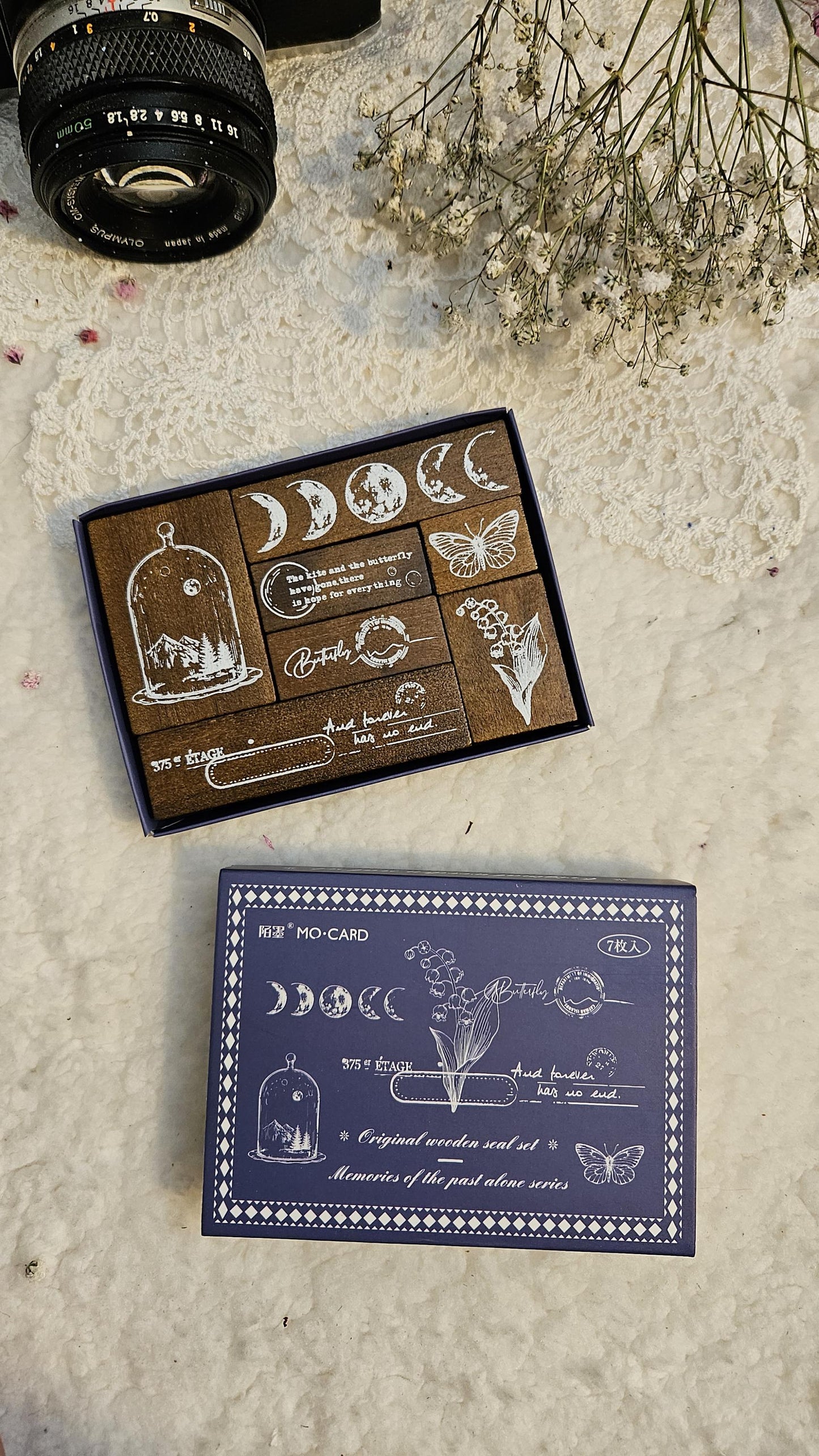 Rubber Wooden Stamps Cute Set | Scrapbooking • Card Making • Art Journaling • Paper Craft • Junk Journal