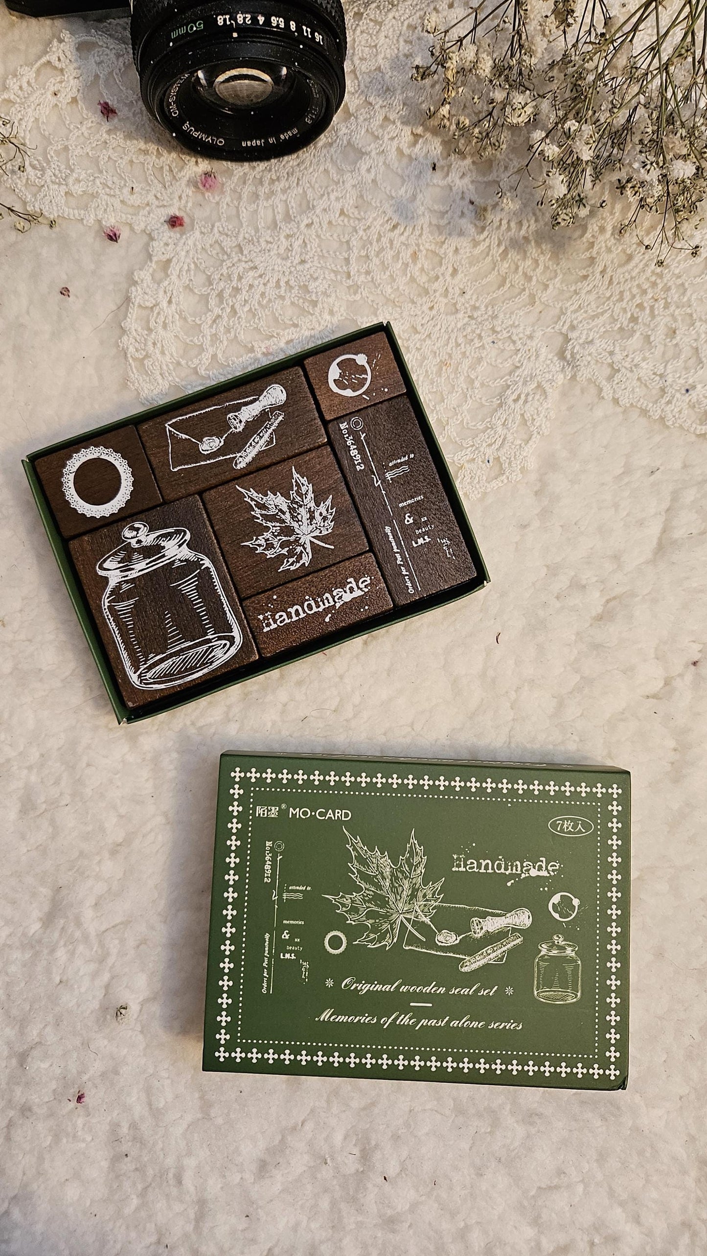 Rubber Wooden Stamps Cute Set | Scrapbooking • Card Making • Art Journaling • Paper Craft • Junk Journal