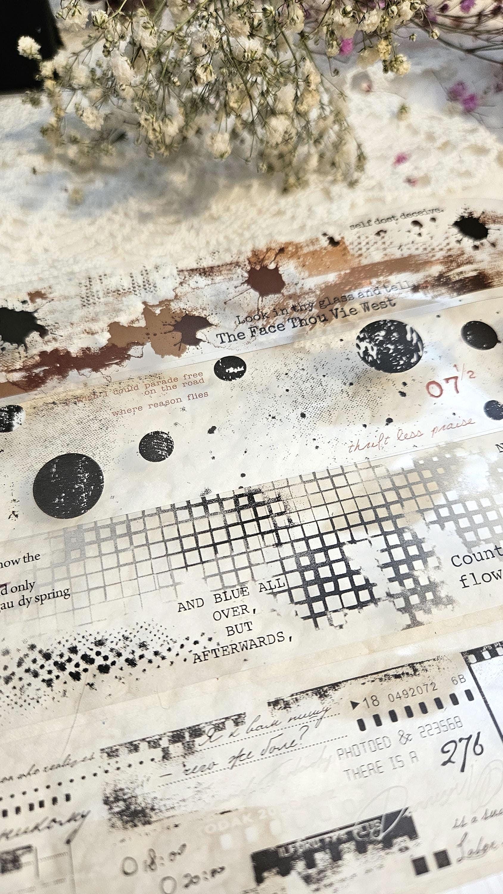 Mottled Collage - Pet Tape, 3.5 cm wide | Scrapbooking & Journaling