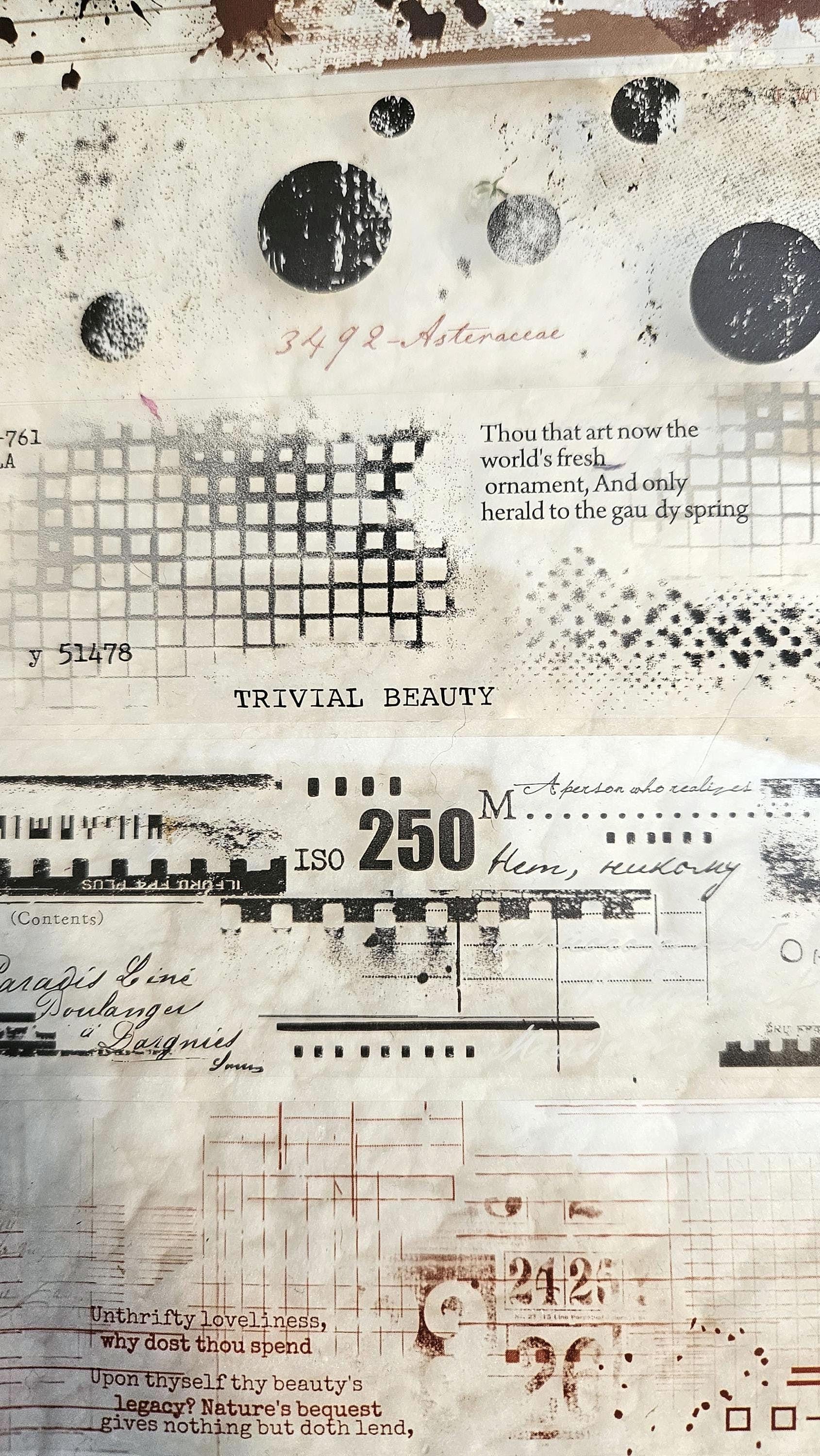 Mottled Collage - Pet Tape, 3.5 cm wide | Scrapbooking & Journaling