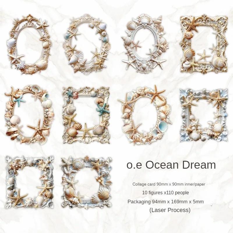 Laser Cut Collage Frames — 10 pcs | Ocean, Butterflies & Birds Themes