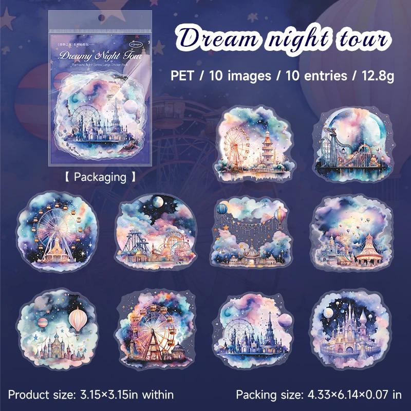 PET Stickers “Night Scenes” — Scrapbooking & Journaling