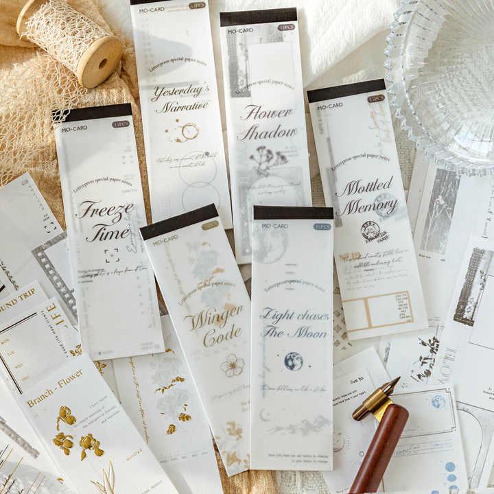 Memo Pad Vintage Stamping | 15 Sheets | Embossed Details