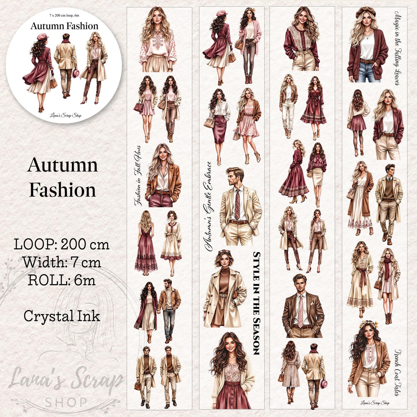 Autumn Fashion - PET Tape | Scrapbooking & Journaling Supplies