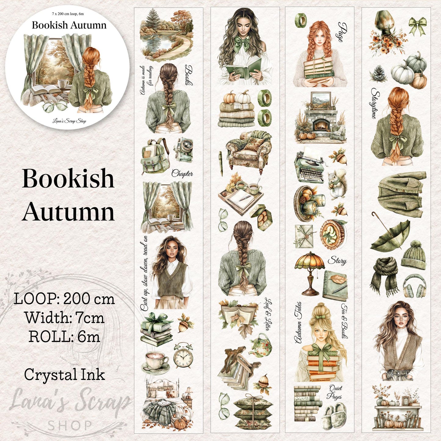 Bookish Autumn - PET Tape | Scrapbooking & Journaling Supplies
