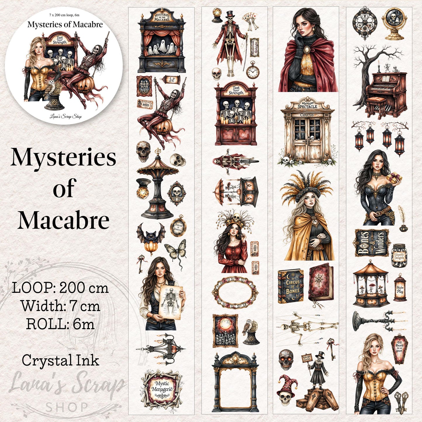 Mysteries of Macabre - PET Tape | Scrapbooking & Journaling Supplies