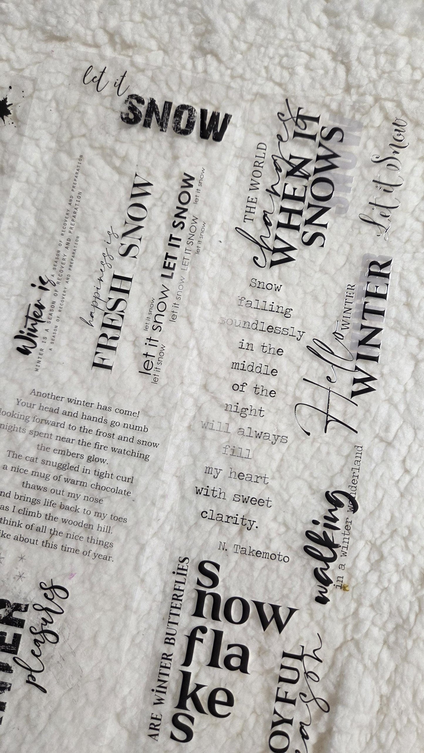 Winter Scripts - PET Tape | Scrapbooking & Journaling Supplies