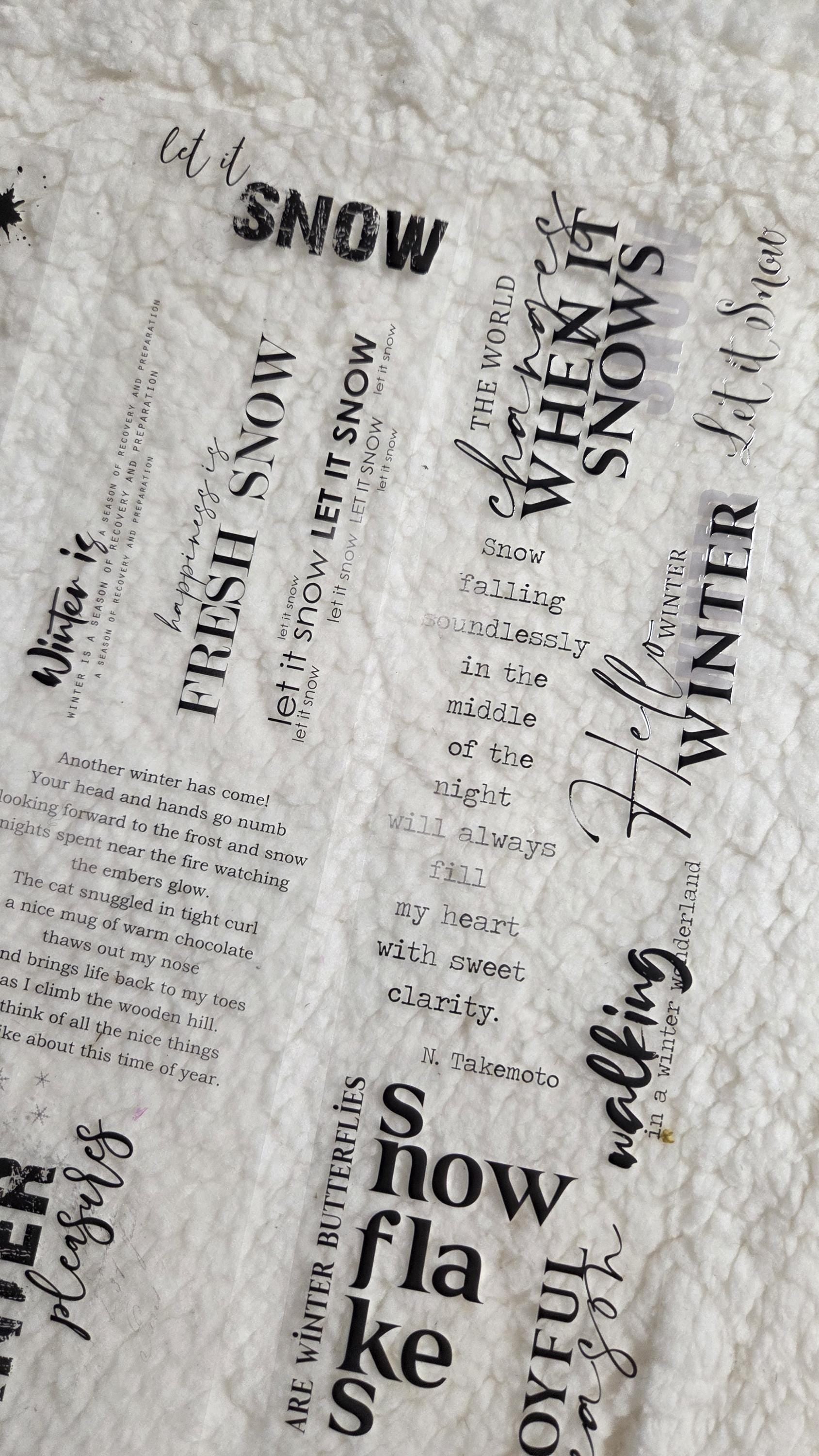 Winter Scripts - PET Tape | Scrapbooking & Journaling Supplies