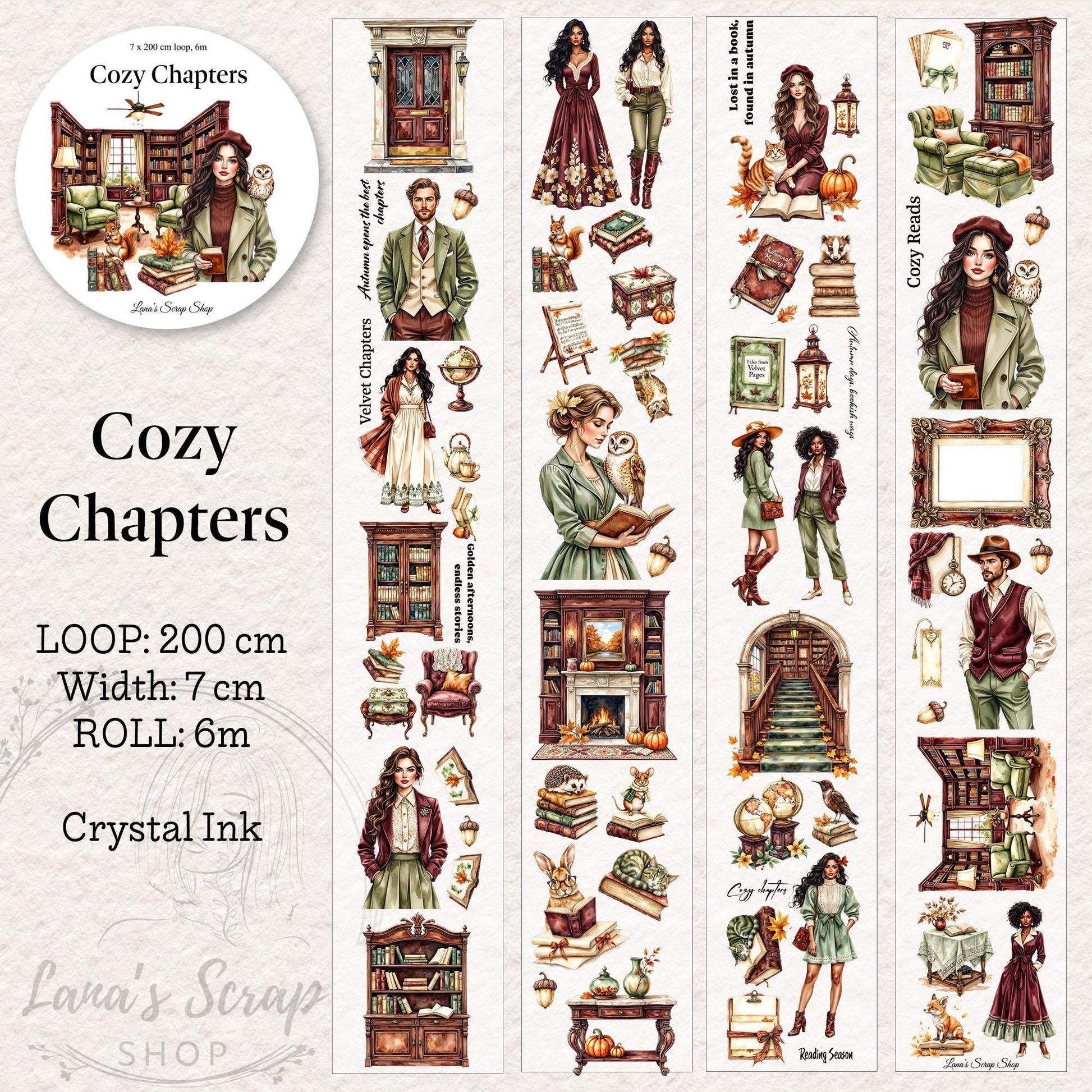 Cozy Chapters - PET Tape | Scrapbooking & Journaling Supplies