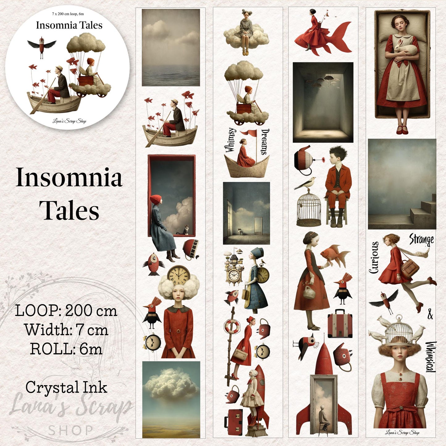 Insomnia Tales - PET Tape | Scrapbooking & Journaling Supplies