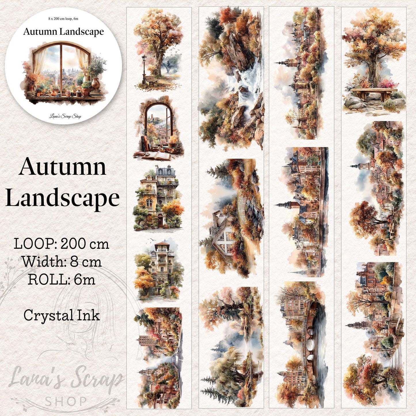 Autumn Landscape - PET Tape | Scrapbooking & Journaling Supplies