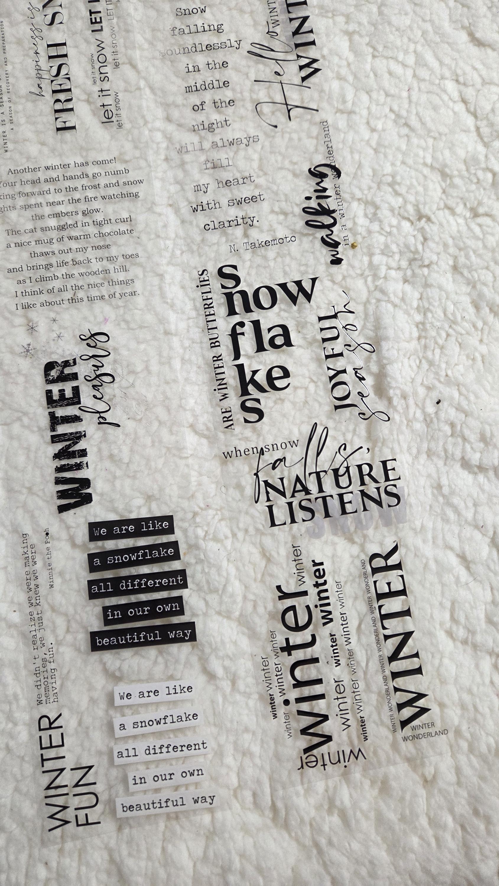 Winter Scripts - PET Tape | Scrapbooking & Journaling Supplies