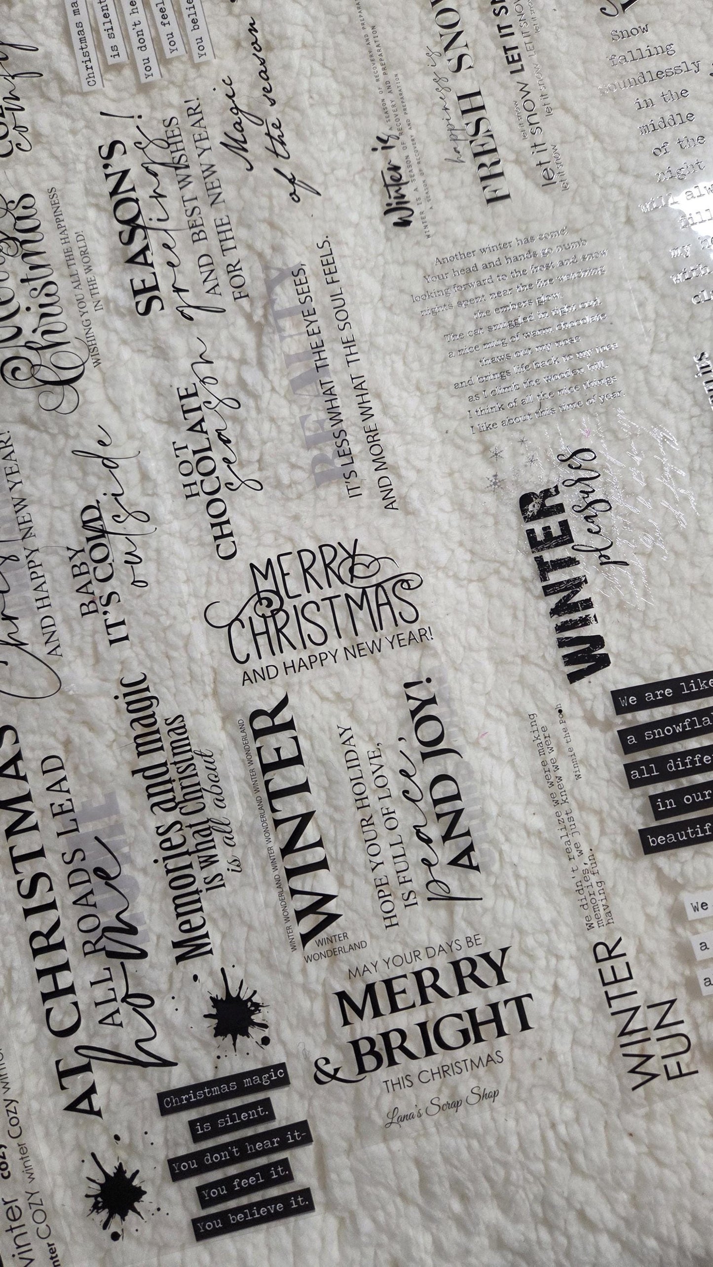 Winter Scripts - PET Tape | Scrapbooking & Journaling Supplies