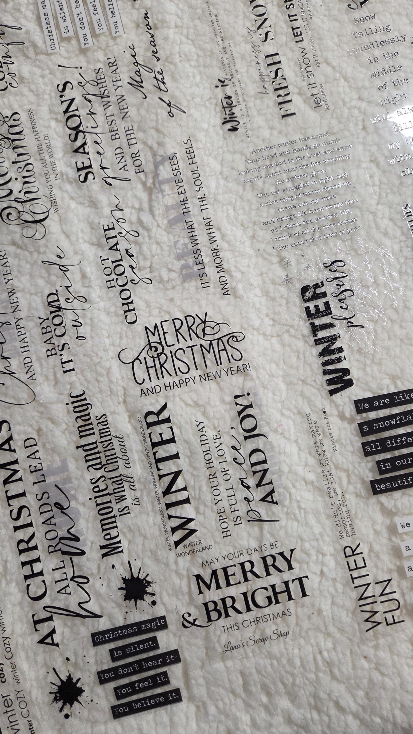 Winter Scripts - PET Tape | Scrapbooking & Journaling Supplies