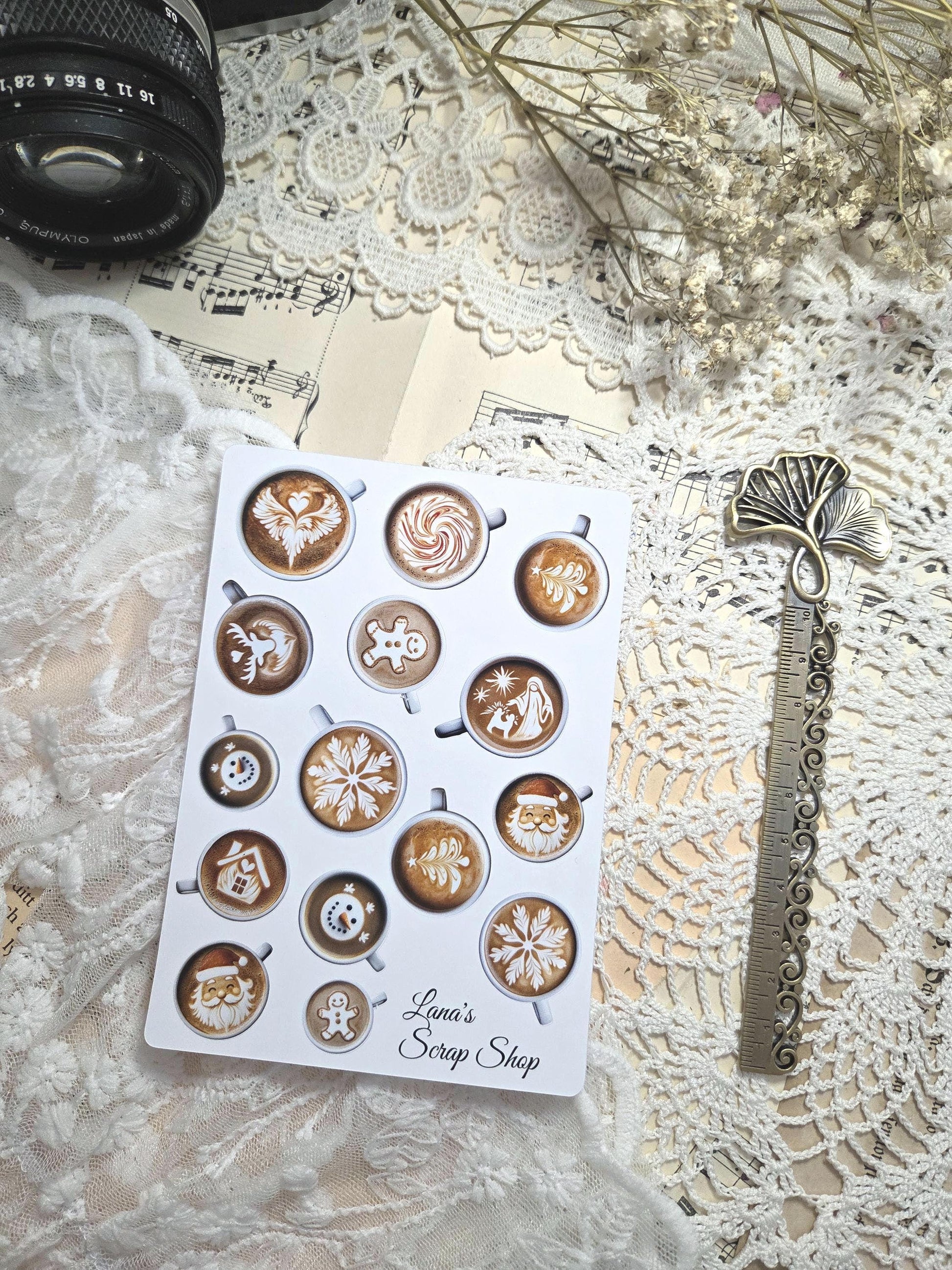 Coffee Cups - Sticker Sheet | A6