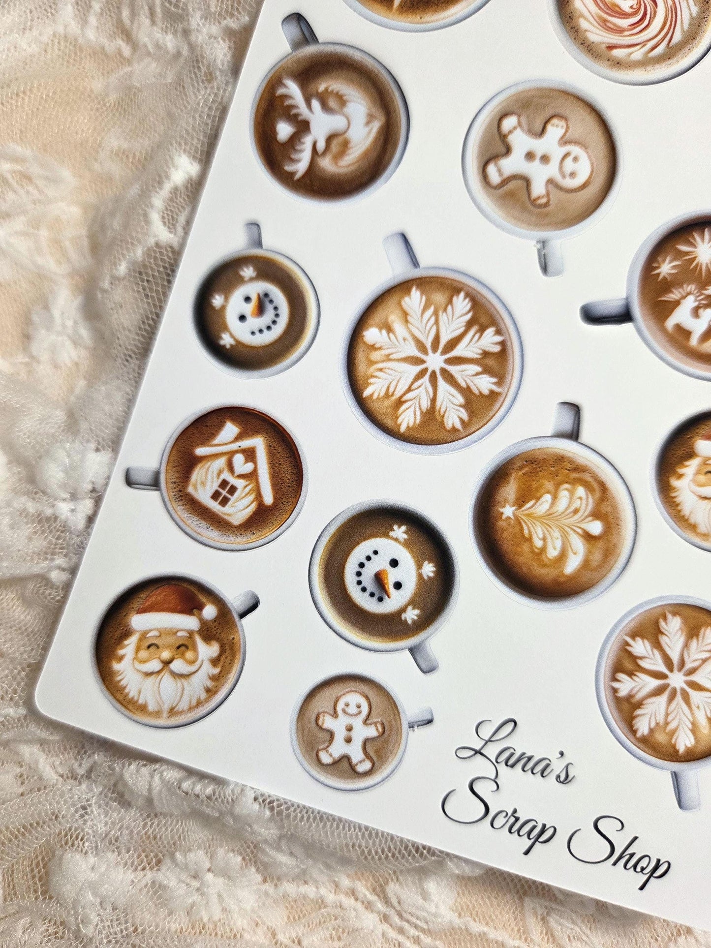Coffee Cups - Sticker Sheet | A6