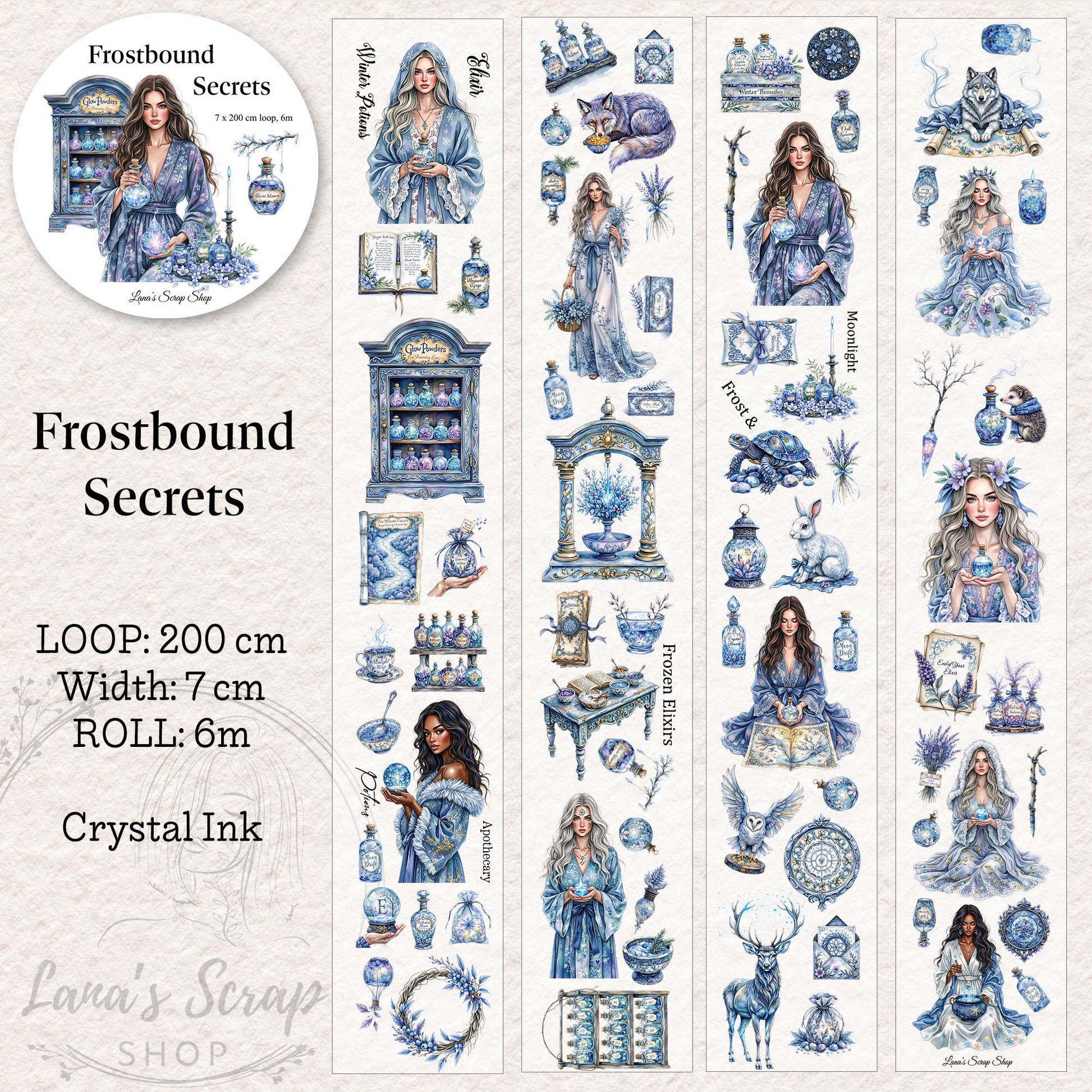 Frostbound Secrets - PET Tape | Scrapbooking & Journaling Supplies