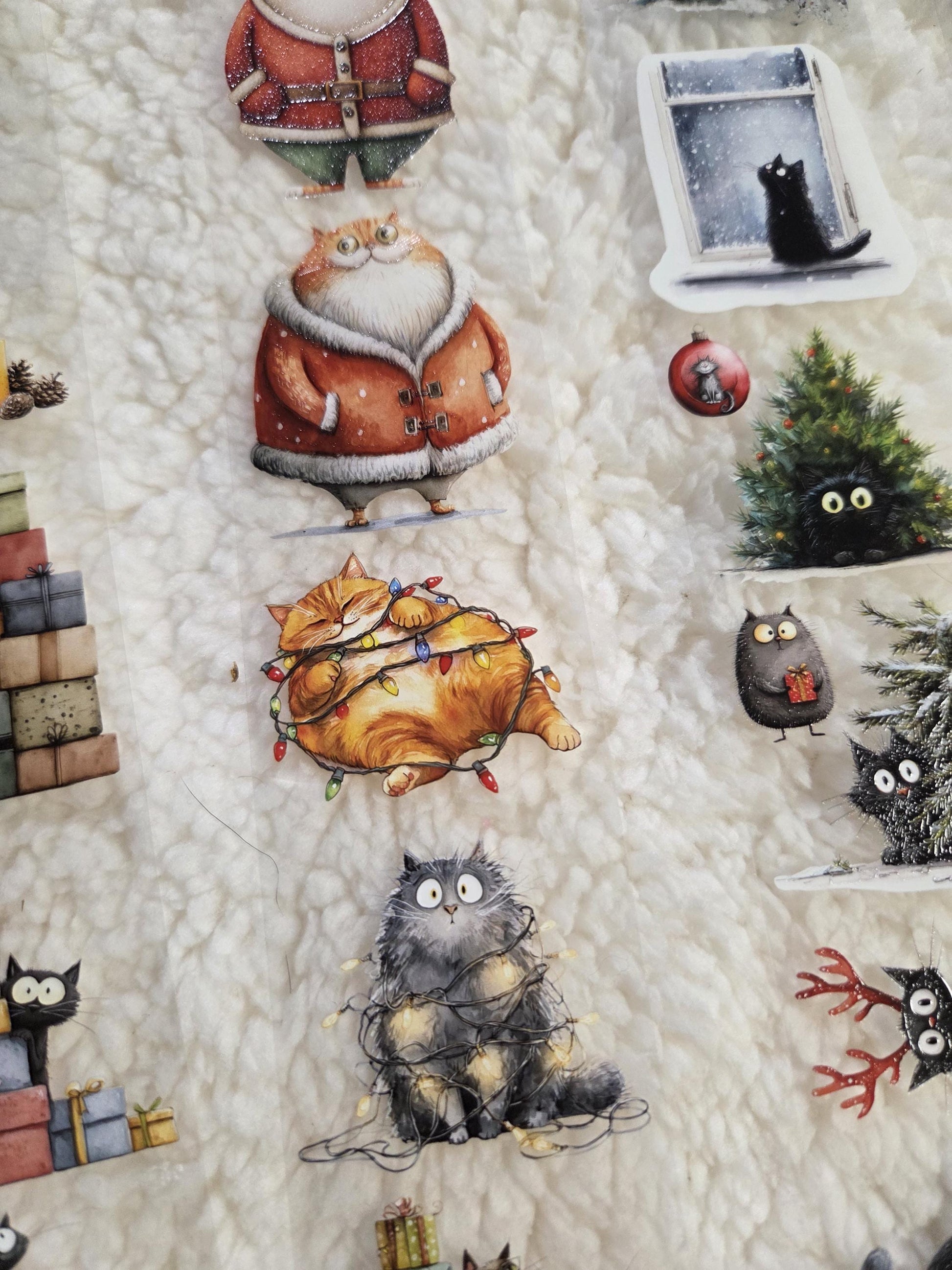 Christmas Quirky Cats - PET Tape | Scrapbooking & Journaling Supplies