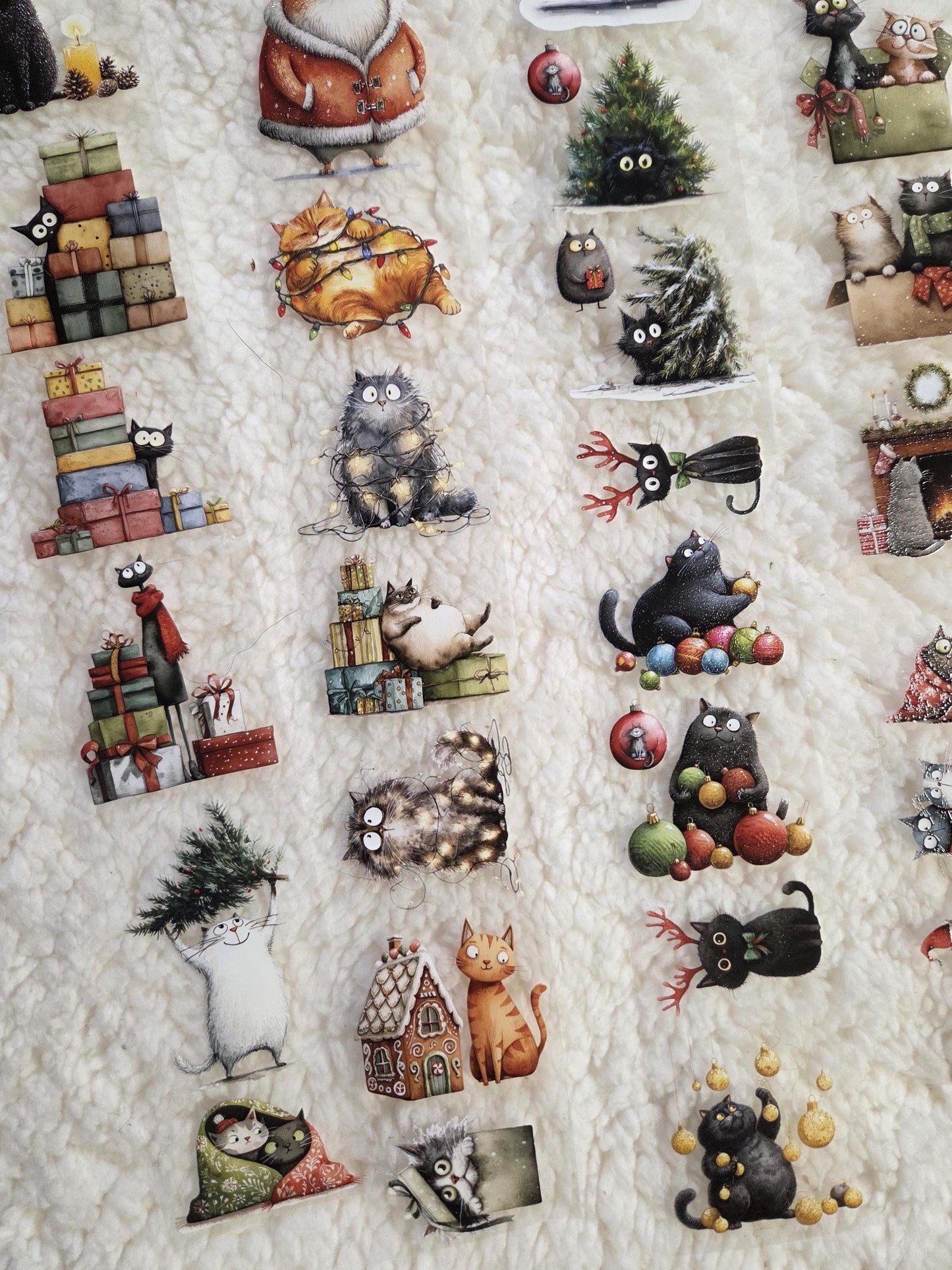 Christmas Quirky Cats - PET Tape | Scrapbooking & Journaling Supplies