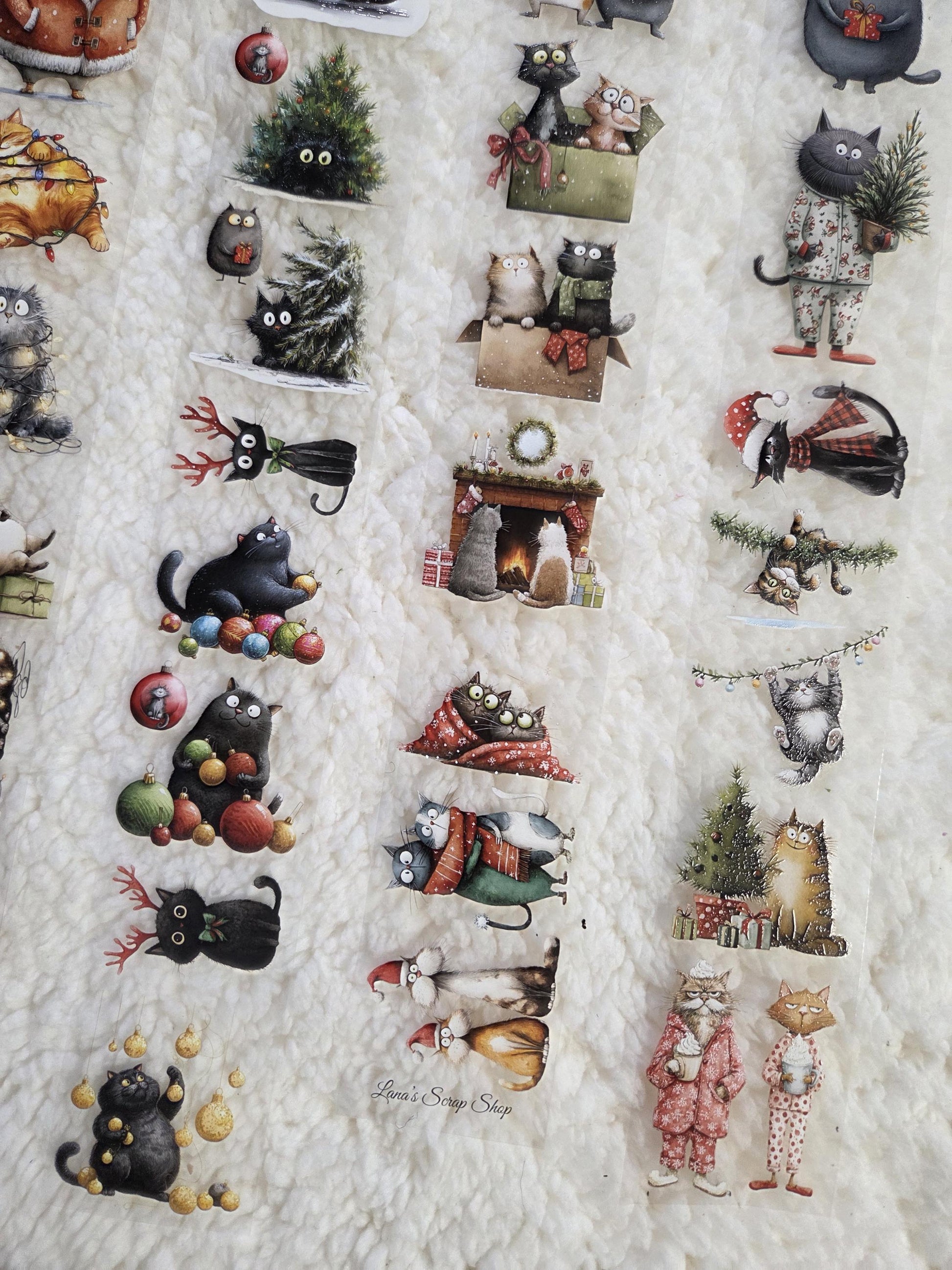 Christmas Quirky Cats - PET Tape | Scrapbooking & Journaling Supplies