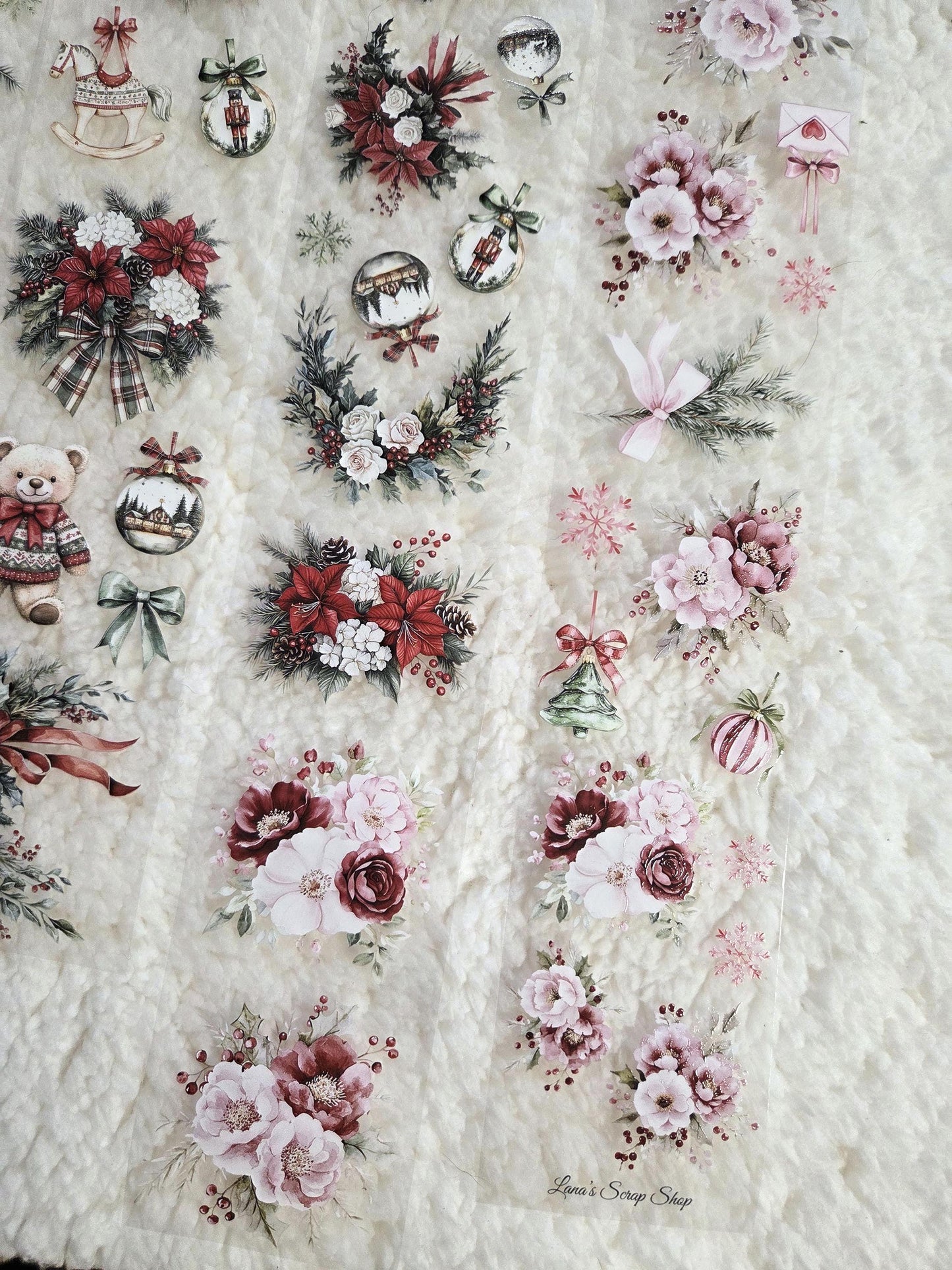 Christmas Floral - PET Tape | Scrapbooking & Journaling Supplies