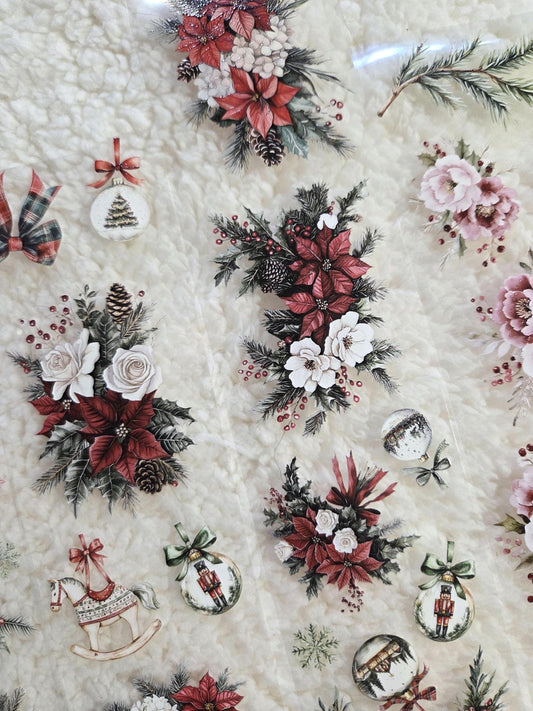 Christmas Floral - PET Tape | Scrapbooking & Journaling Supplies