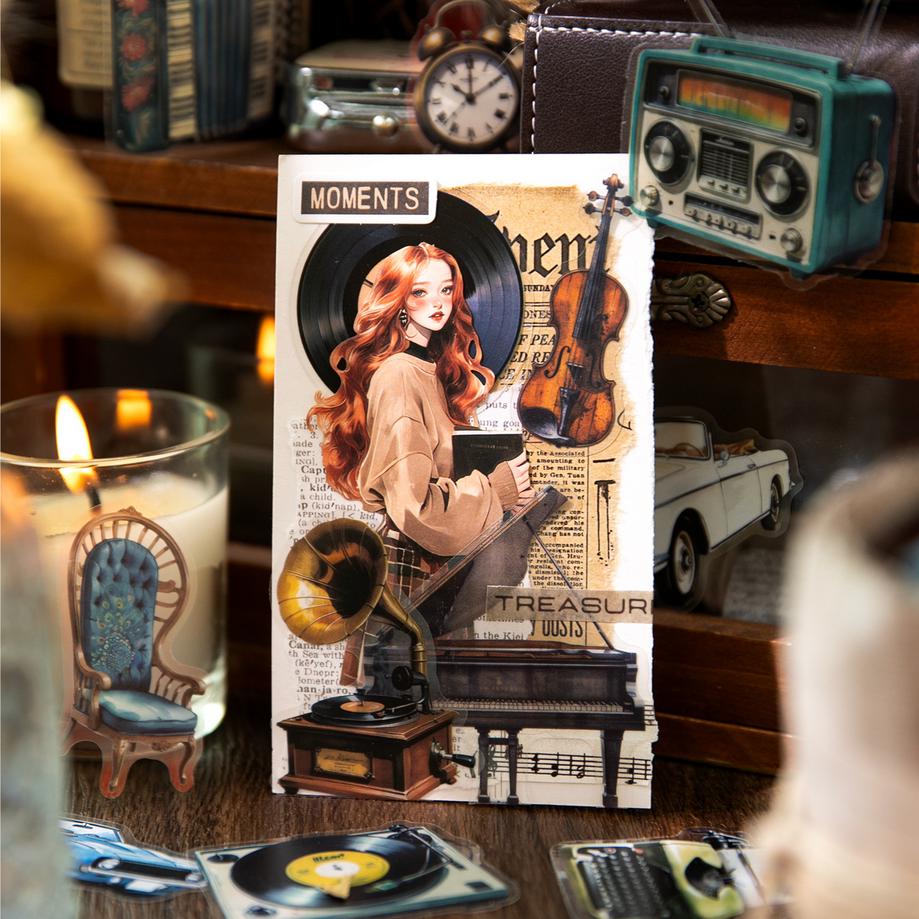 Record Century Retro Sticker Pack • Vintage Music, Cars & Electronics • 30pcs