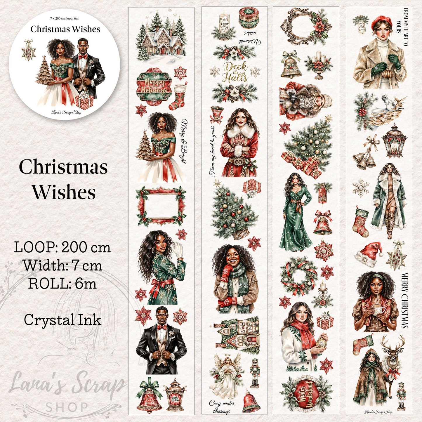 Christmas Wishes - PET Tape | Scrapbooking & Journaling Supplies