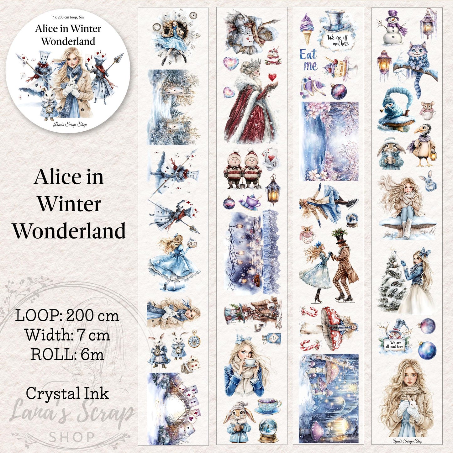 Alice in Winter Wonderland - PET Tape | Scrapbooking & Journaling Supplies