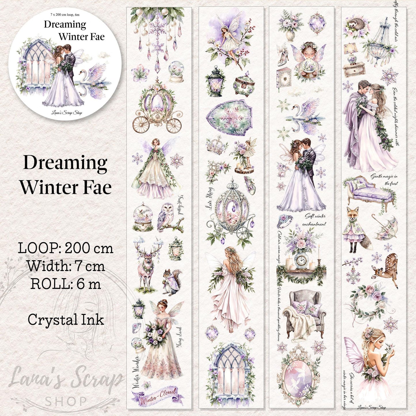 Dreaming Winter Fae - PET Tape | Scrapbooking & Journaling
