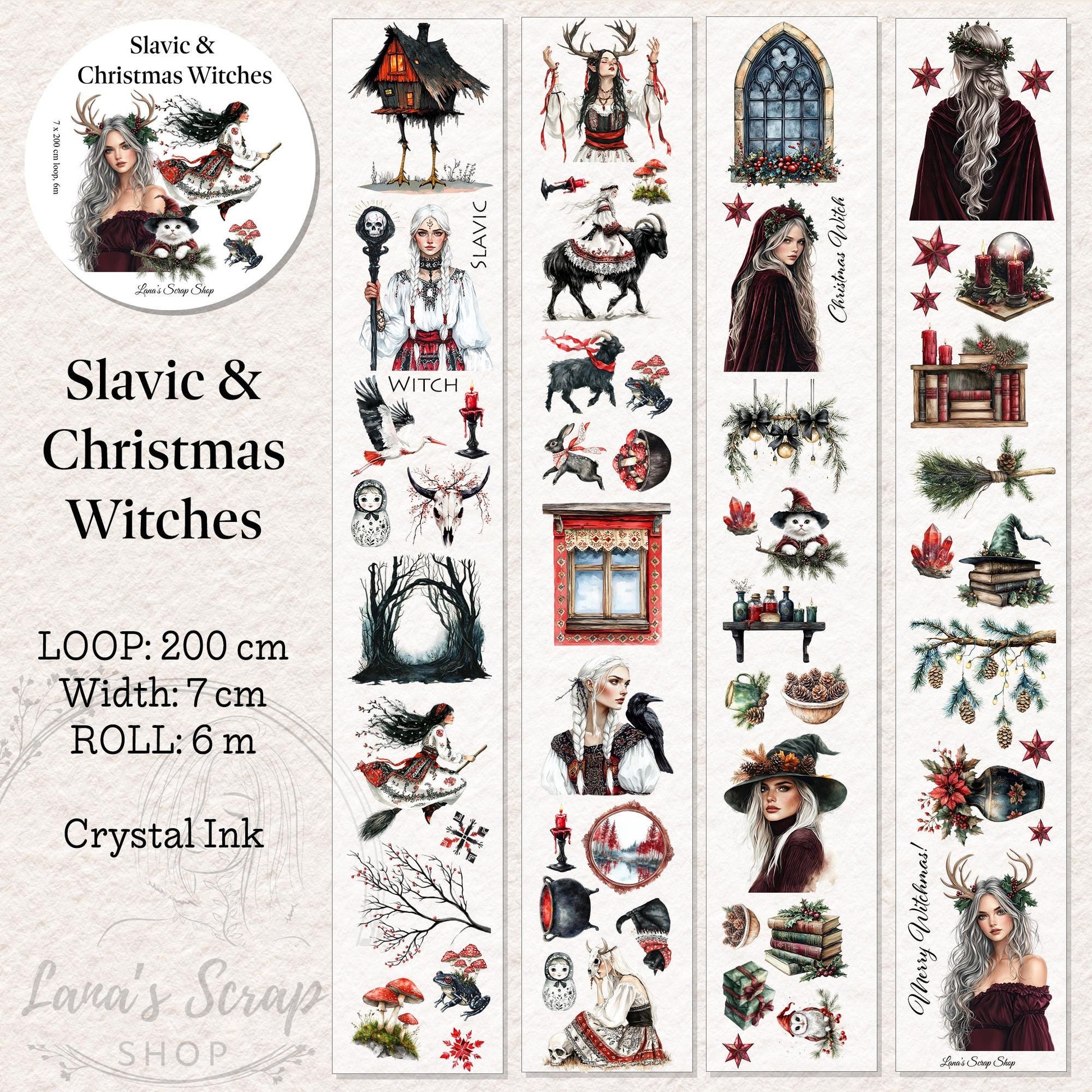 Slavic and Christmas Witches - PET Tape | Scrapbooking & Journaling