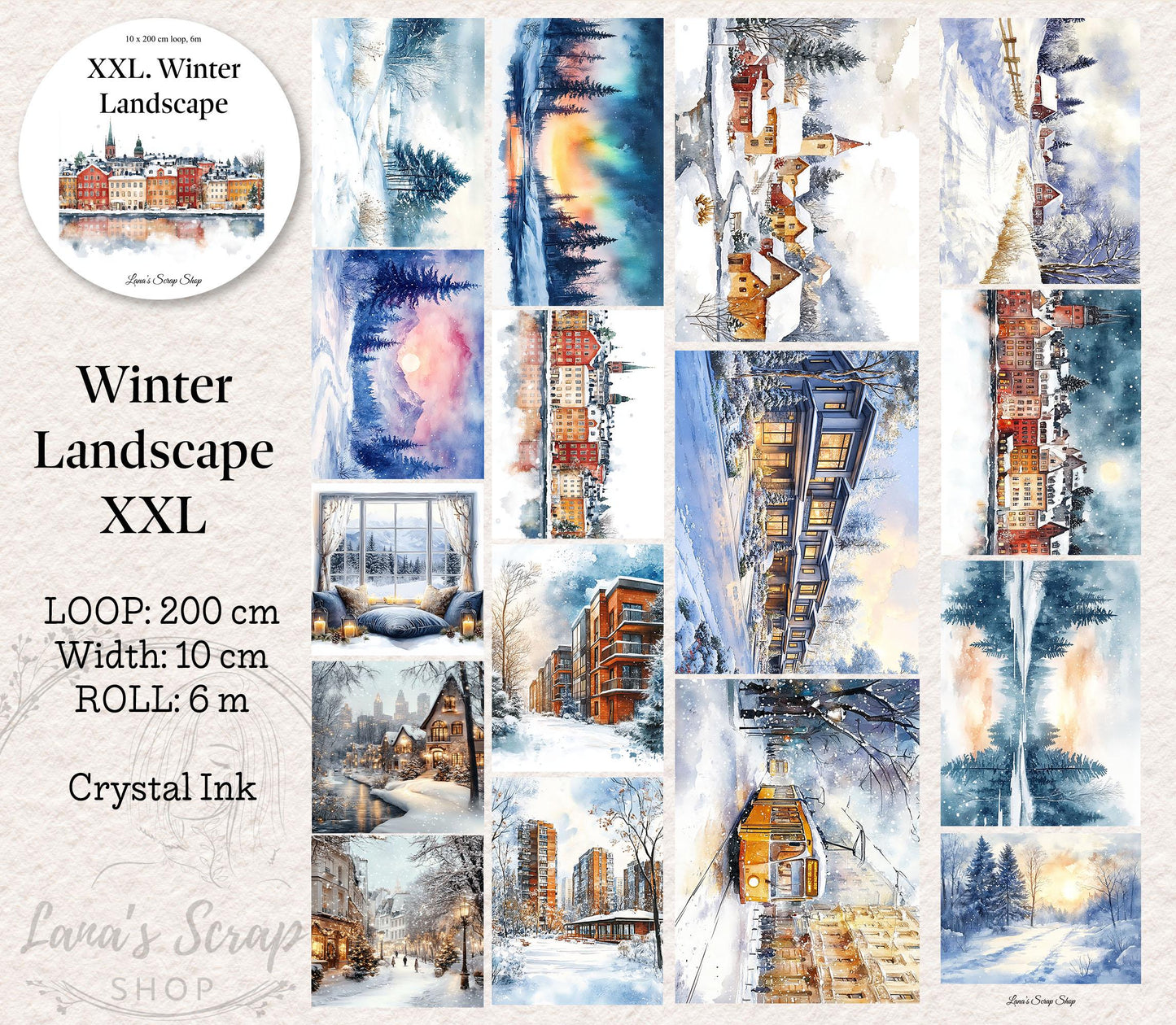Winter Landscape XXL - PET Tape | Scrapbooking & Journaling