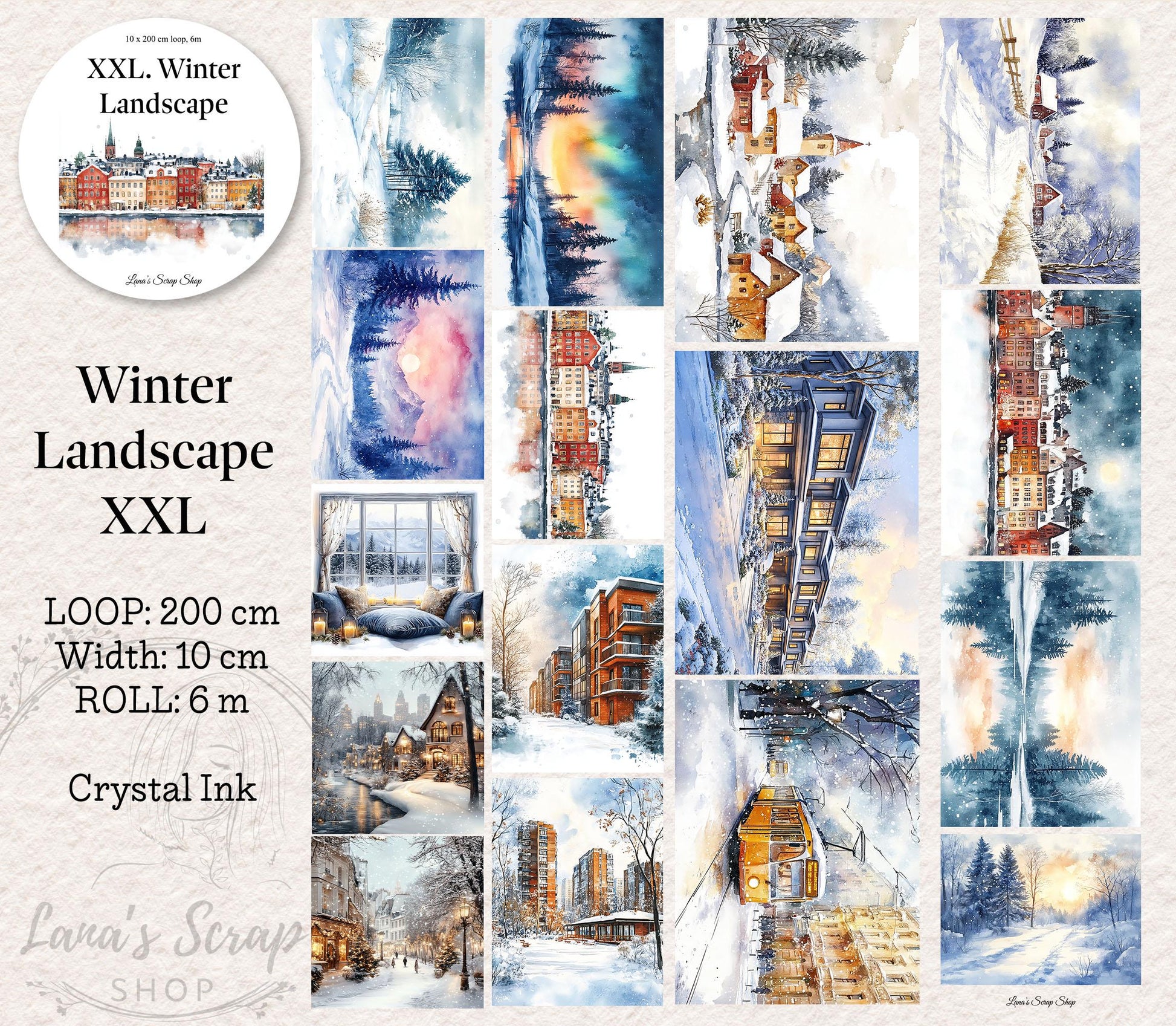 Winter Landscape XXL - PET Tape | Scrapbooking & Journaling