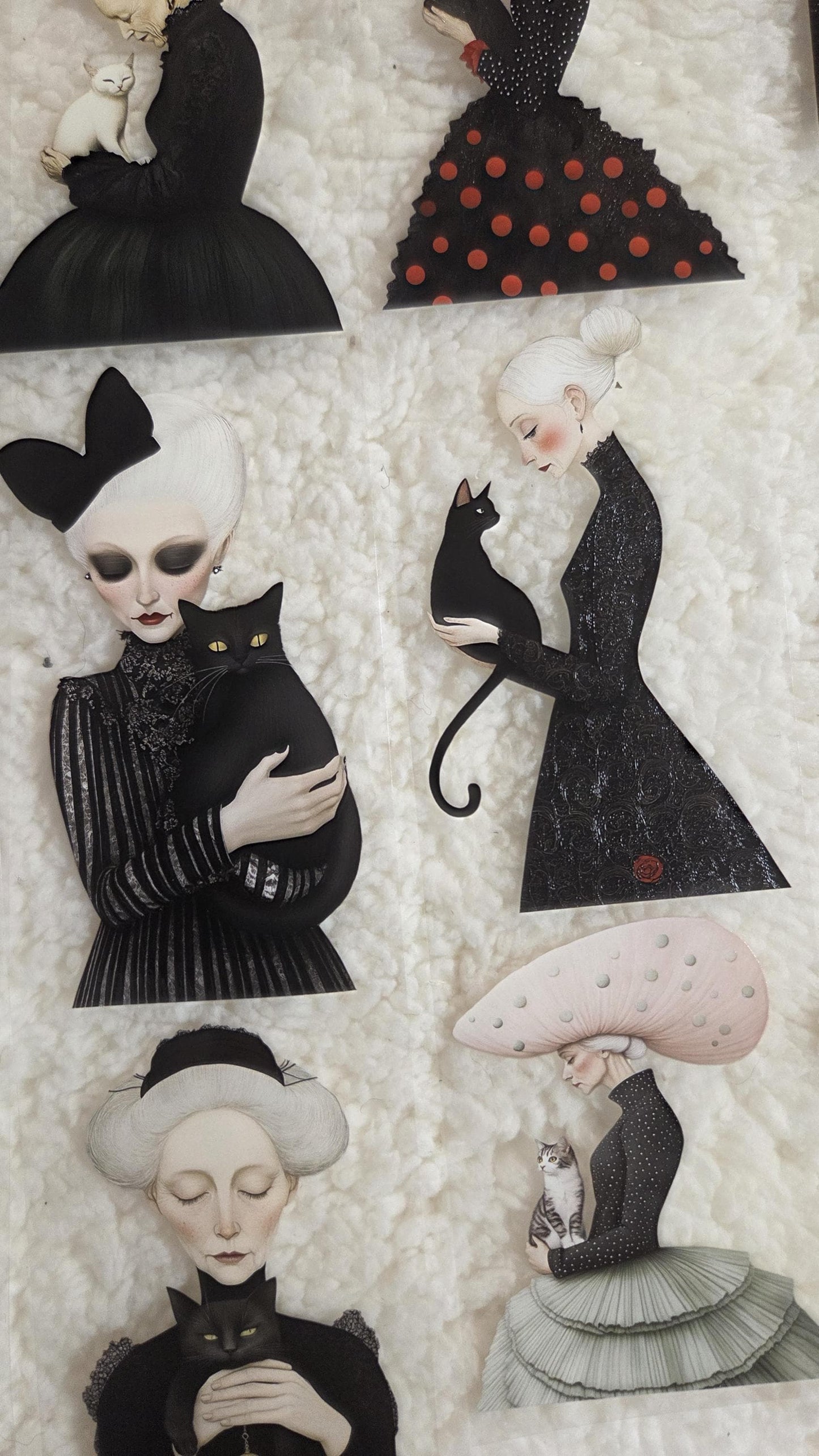 Old Ladies with Cats - PET Tape | Scrapbooking & Journaling