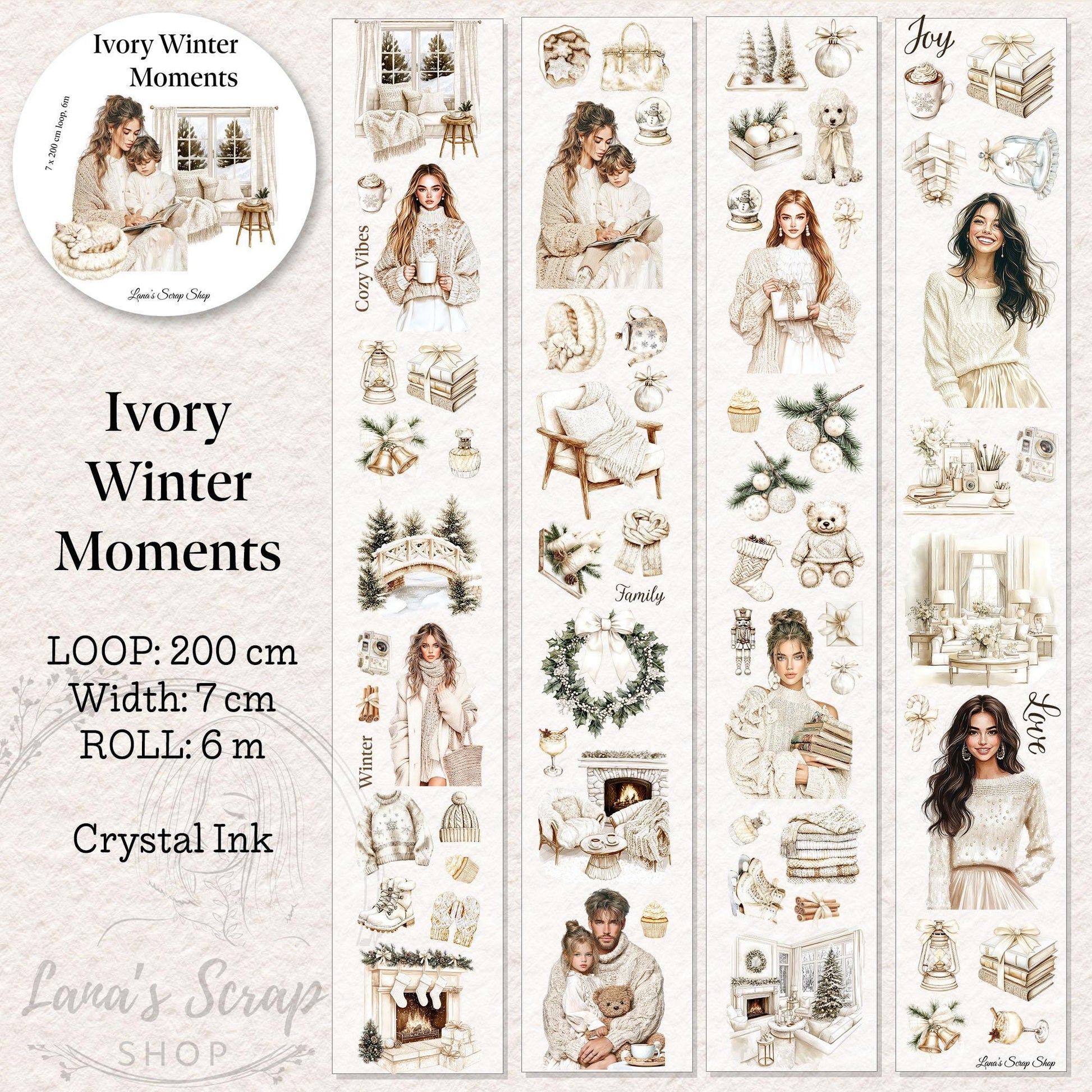 Ivory Winter Moments - PET Tape | Scrapbooking & Journaling