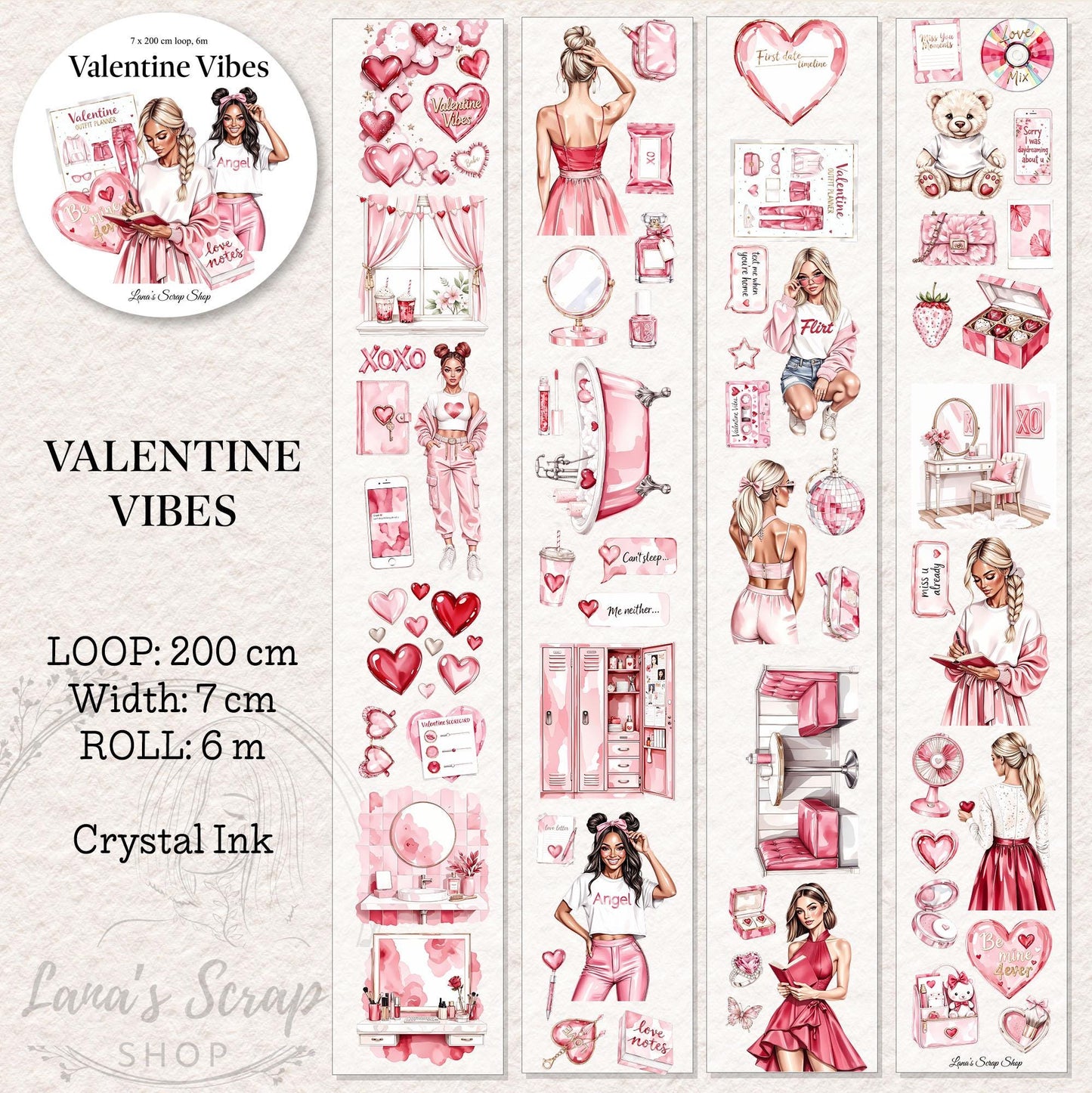 Valentine Vibes - PET Tape | Scrapbooking & Journaling