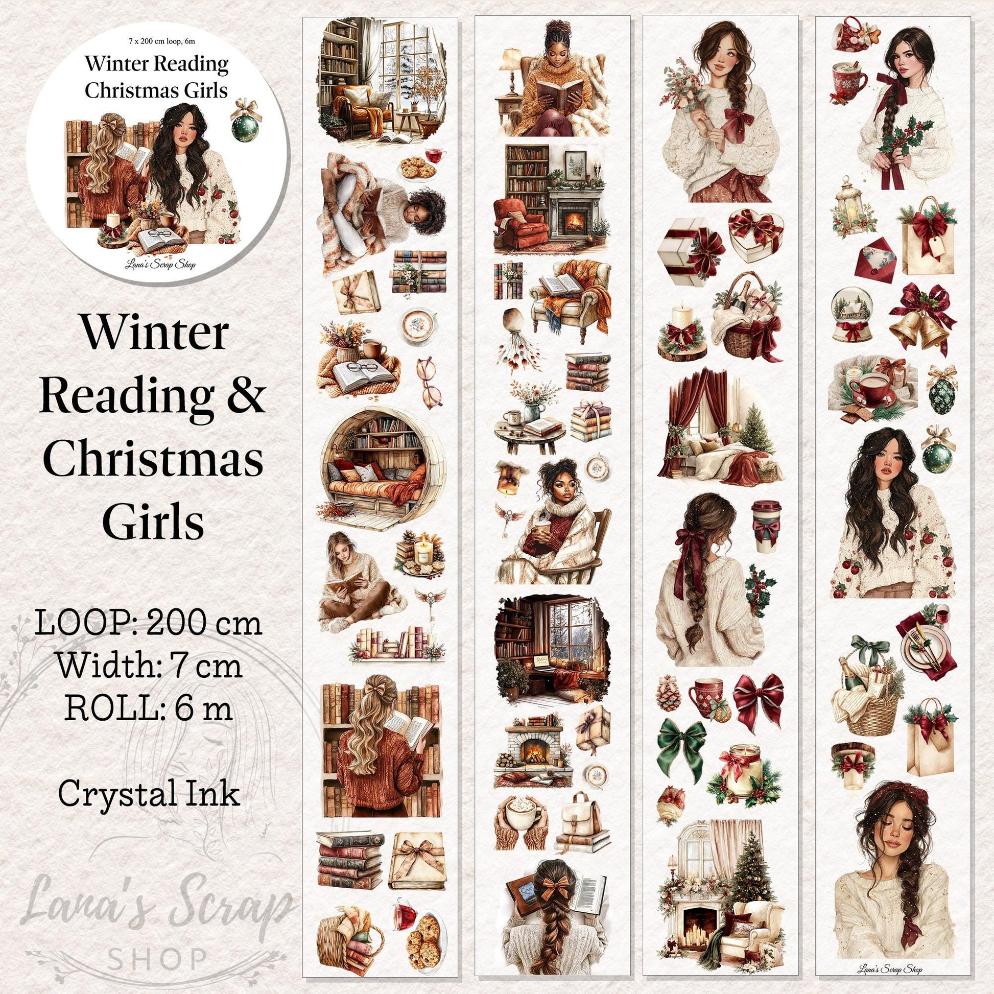 Winter Reading and Christmas Girls - PET Tape | Scrapbooking & Journaling