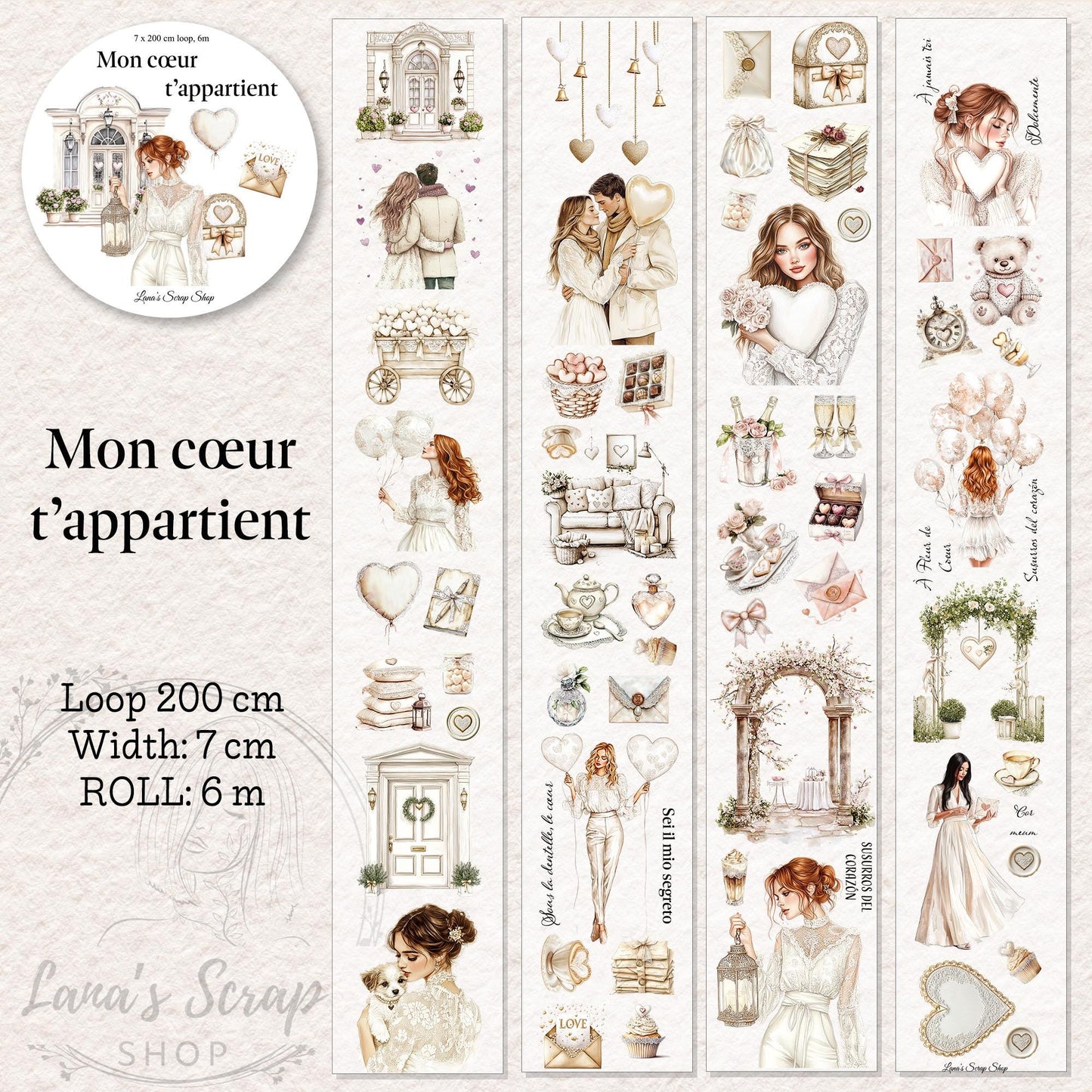 Mon cœur t’appartient - PET Tape | Scrapbooking & Journaling