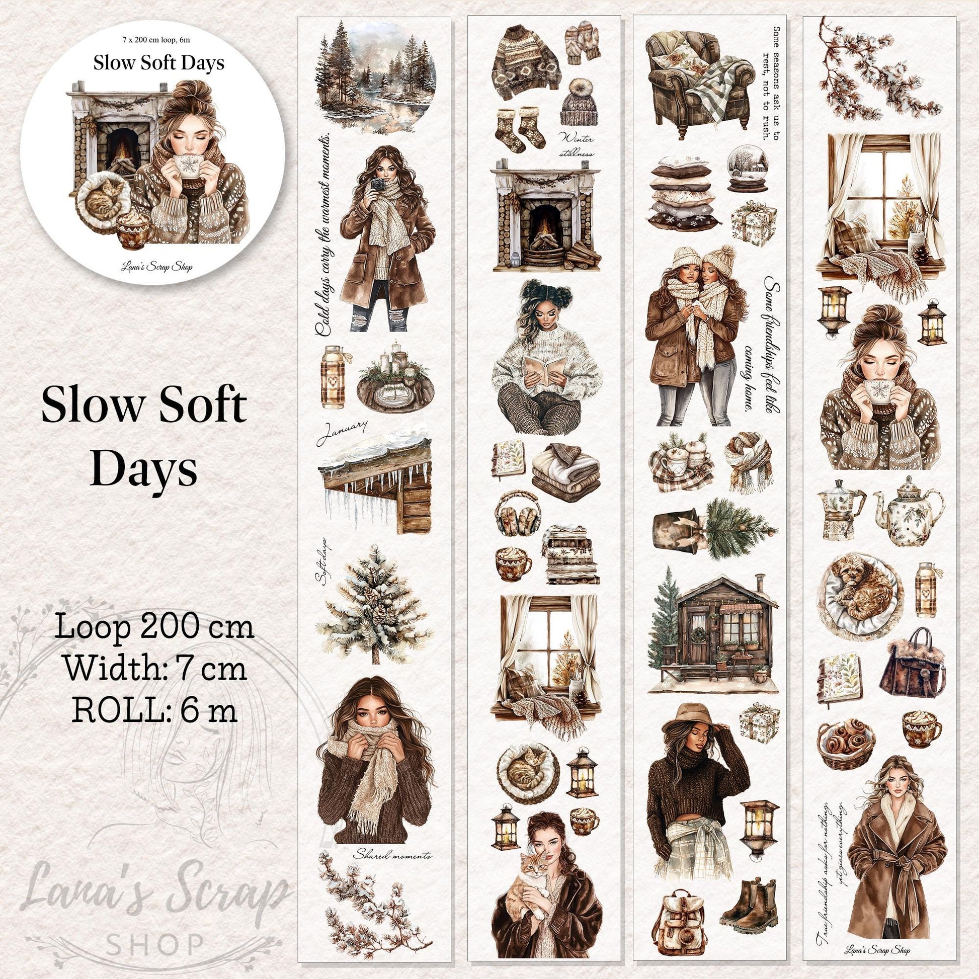 Slow Soft Days - PET Tape | Scrapbooking & Journaling