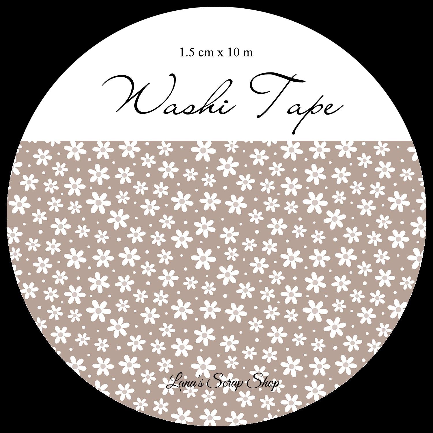 White Flowers - WASHI Tape | Scrapbooking & Journaling
