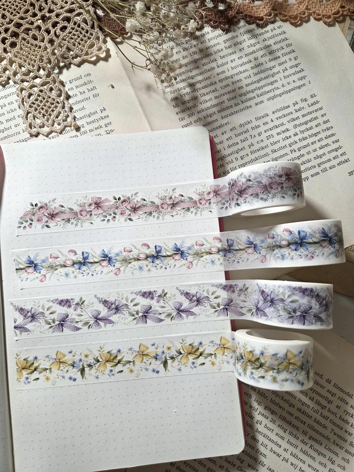 Flower Border - WASHI Tape | Scrapbooking & Journaling