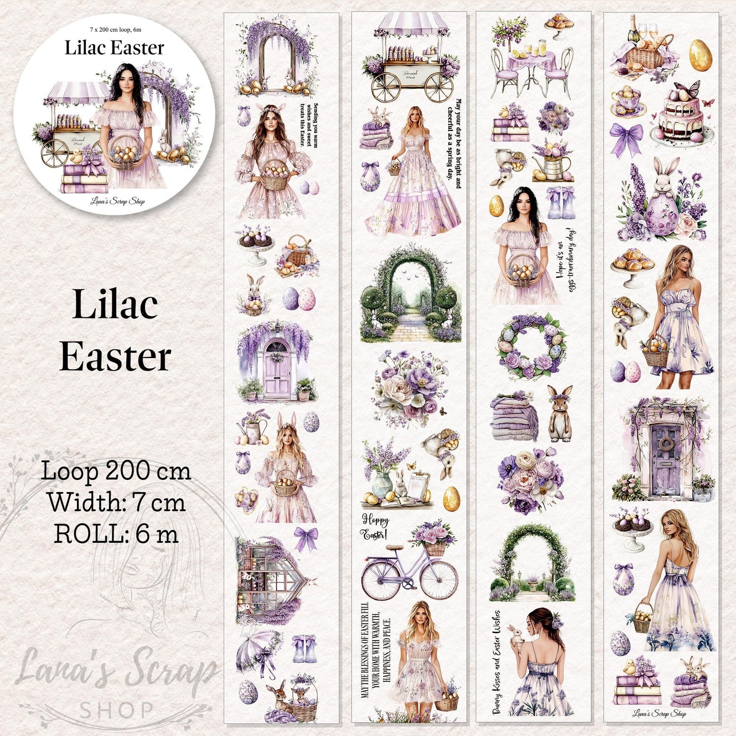 Lilac Easter- PET Tape | Scrapbooking & Journaling