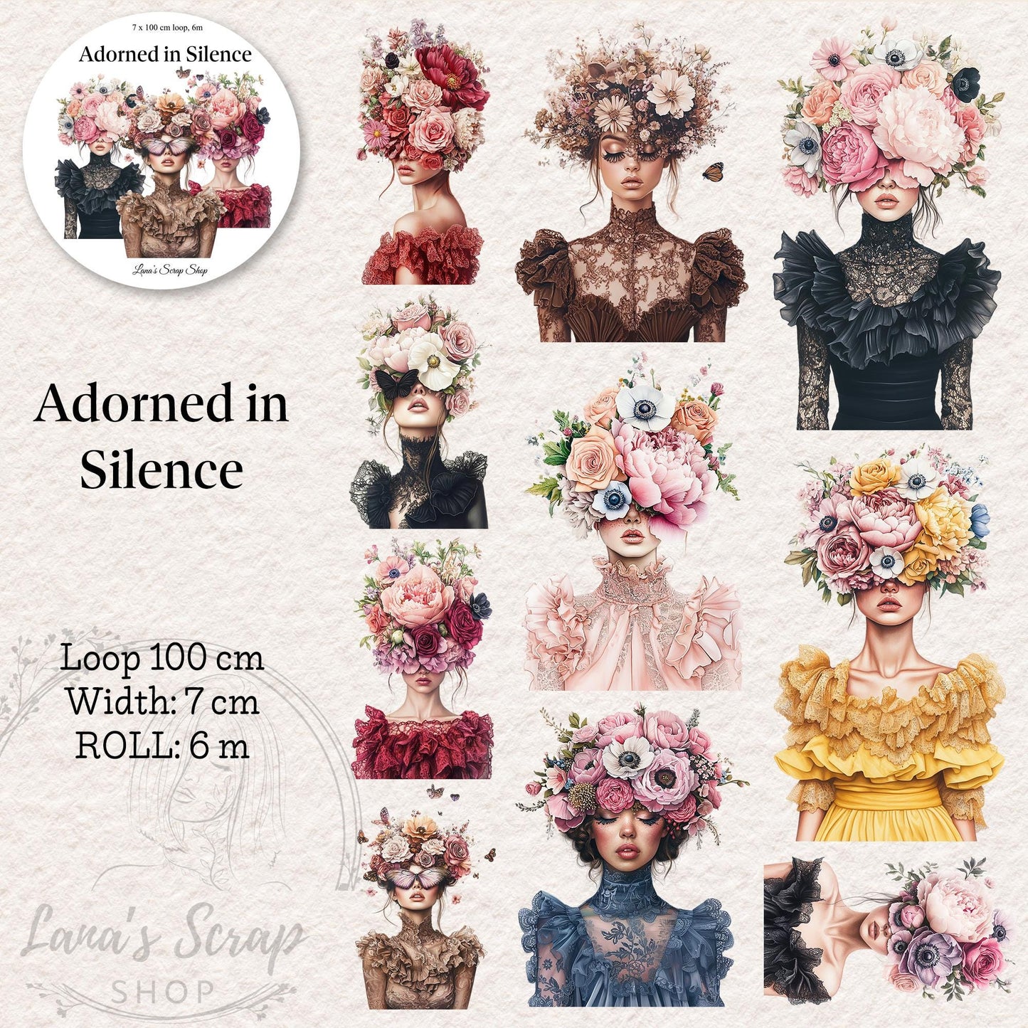 Adorned in Silence - PET Tape | Scrapbooking & Journaling