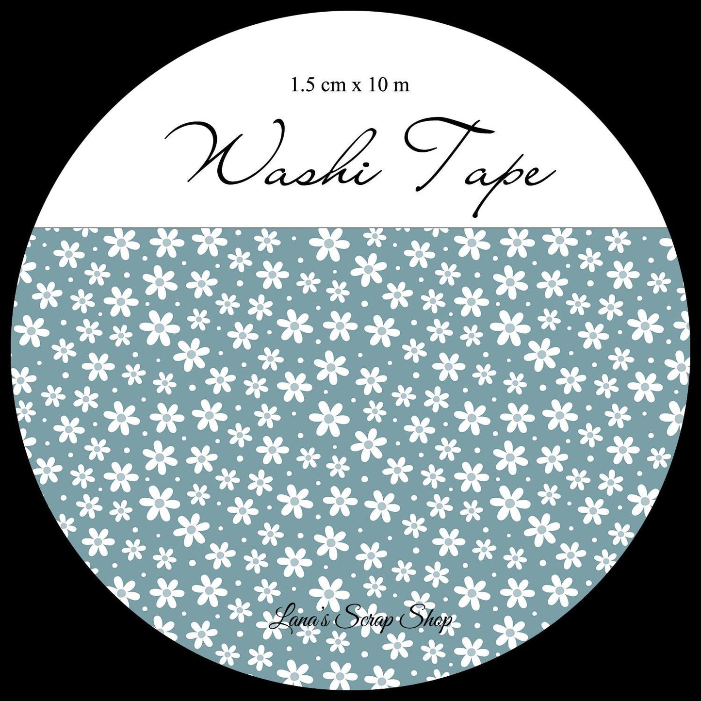 White Flowers - WASHI Tape | Scrapbooking & Journaling